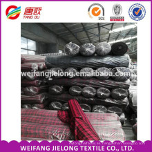 En stock 100% algodón 20 * 10/40 * 40 hilo de algodón teñido en tela de franela stockmade en China stock lote barato tela de franela a granel